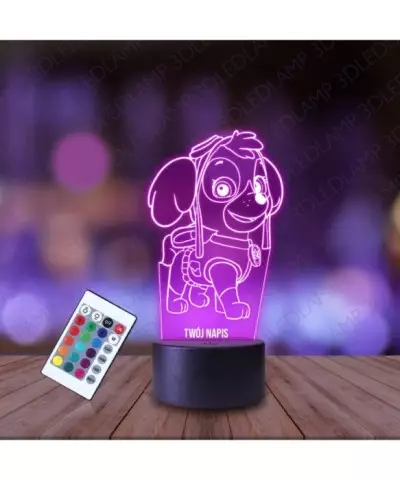 Lampka Nocna 3D LED LAMP Psi Patrol Skye Pilot