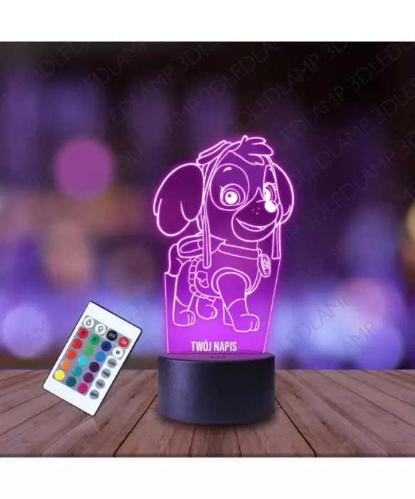 Lampka Nocna 3D LED LAMP Psi Patrol Skye Pilot