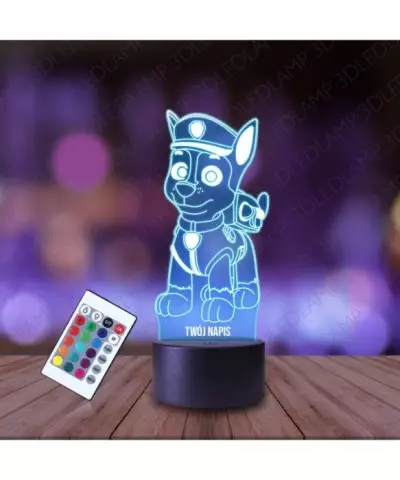 Lampka Nocna 3D LED LAMP Psi Patrol Chase