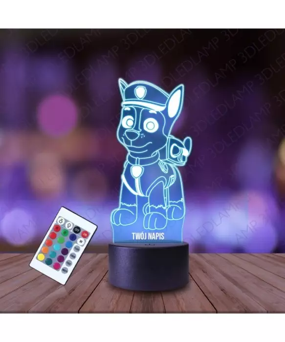 Lampka Nocna 3D LED LAMP Psi Patrol Chase