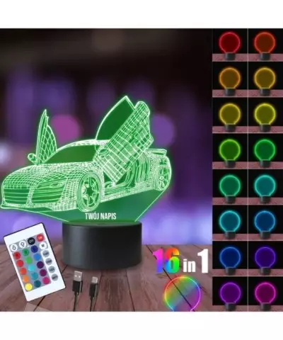 Lampka Nocna 3D LED LAMP Auto Lamborghini