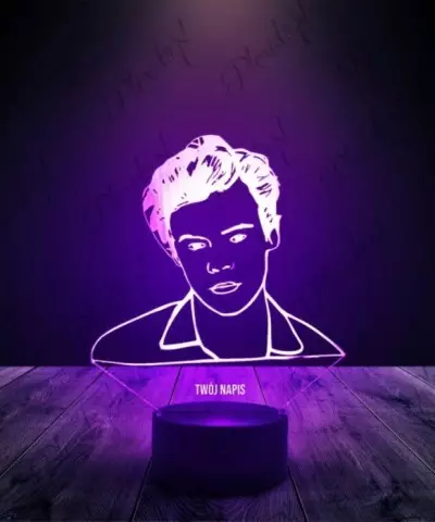 Lampka LED 3D Plexido Harry Styles Portret
