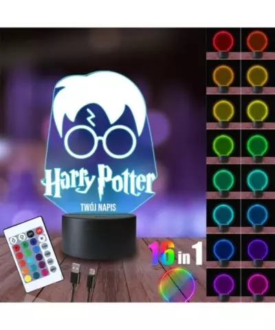 Lampka Nocna 3D LED LAMP Harry Potter Okulary