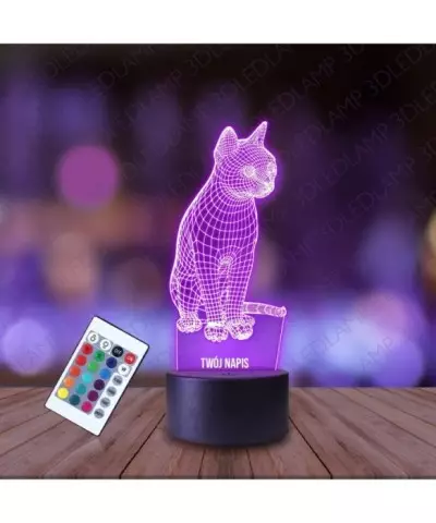 Lampka Nocna 3D LED LAMP Kotek