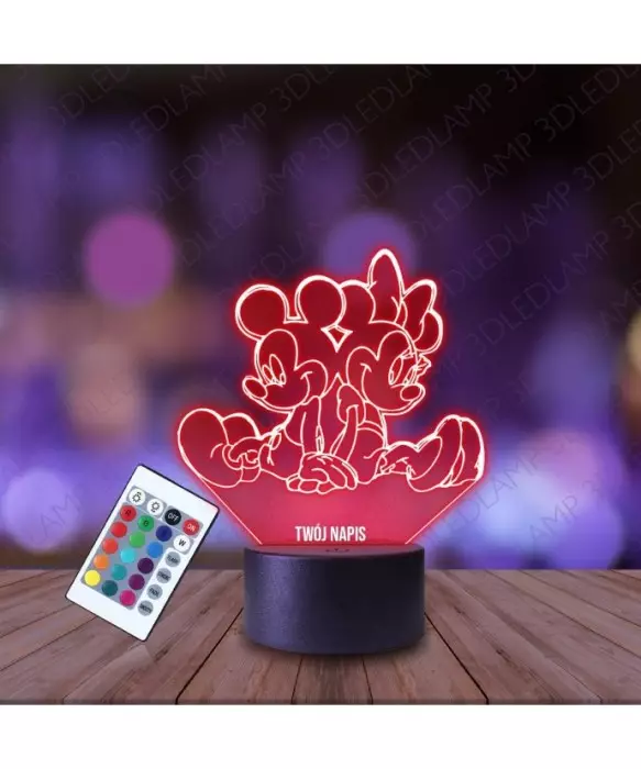 Lampka Nocna 3D LED LAMP Myszka Minnie i Miki
