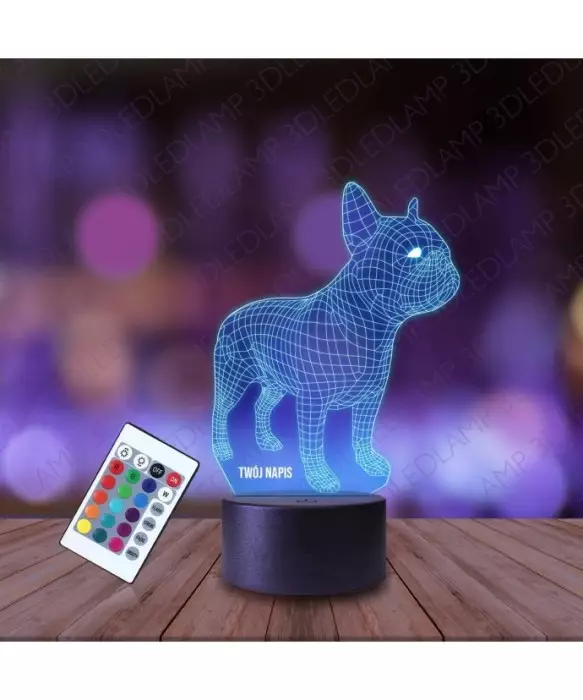 Lampka Nocna 3D LED LAMP Pies Buldog