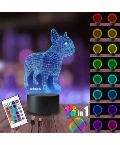 Lampka Nocna 3D LED LAMP Pies Buldog