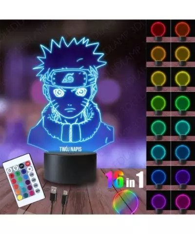 Lampka Nocna 3D LED LAMP Naruto Twarz