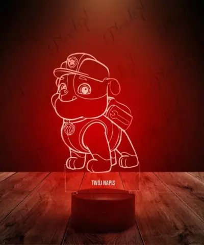 Lampka LED 3D Plexido Psi Patrol Rubble Pies