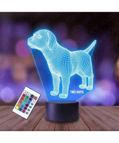 Lampka Nocna 3D LED LAMP Szczeniak Labrador