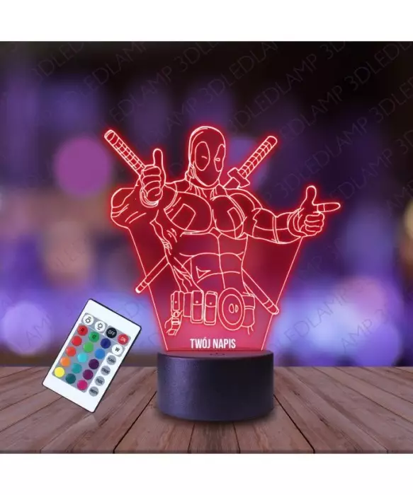 Lampka Nocna 3D LED LAMP Deadpool