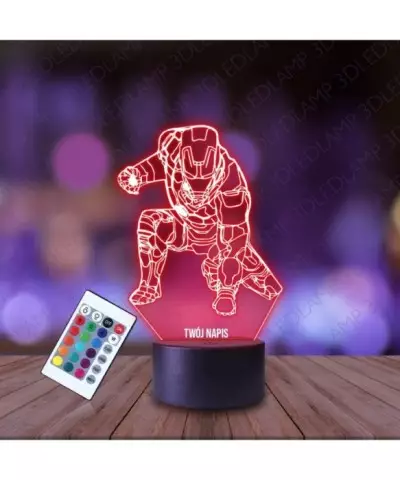 Lampka Nocna 3D LED LAMP Iron Man
