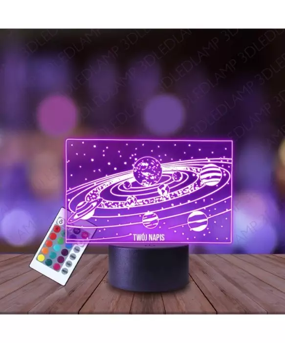 Lampka Nocna 3D LED LAMP Galaktyka