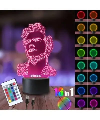 Lampka Nocna 3D LED LAMP Harry Styles Piosenka