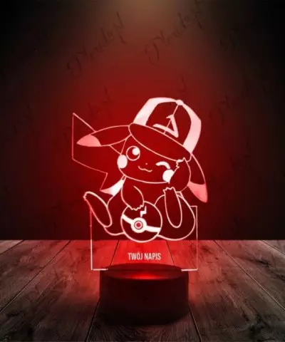 Lampka LED 3D Plexido Pikachu Detektyw