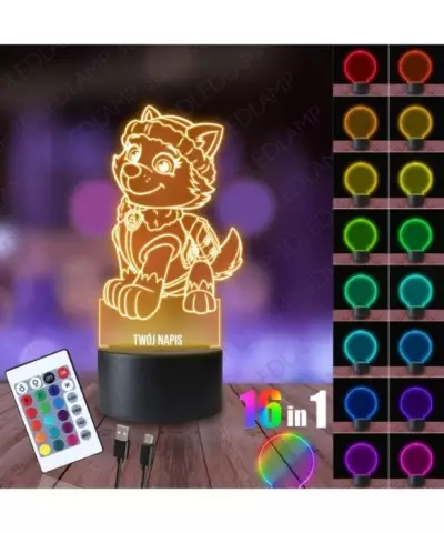 Lampka Nocna 3D LED LAMP Psi Patrol Everest