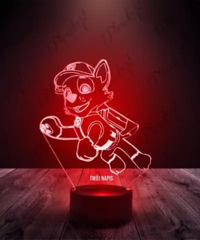 Lampka LED 3D Plexido Psi Patrol Rocky Latający