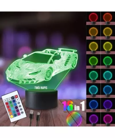 Lampka Nocna 3D LED LAMP Lamborghini
