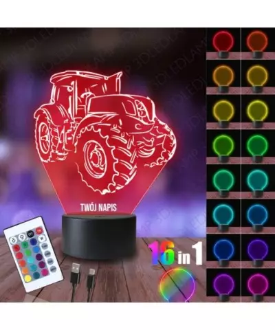 Lampka Nocna 3D LED LAMP Traktor Zetor