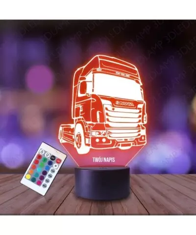 Lampka Nocna 3D LED LAMP Ciężarówka Scania Tir