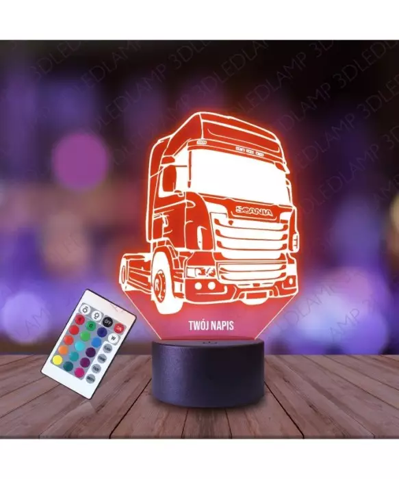 Lampka Nocna 3D LED LAMP Ciężarówka Scania Tir