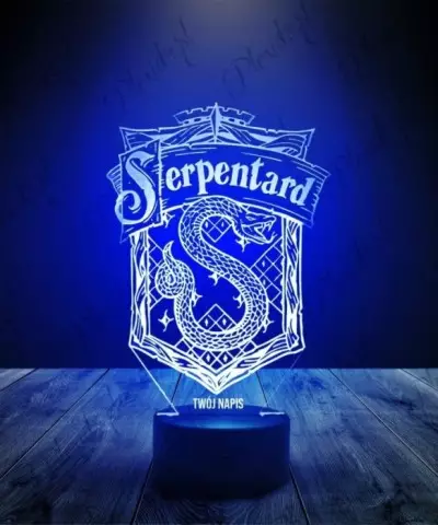 Lampka LED 3D Plexido Harry Potter Serpentard