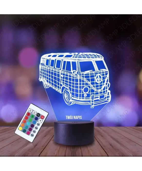 Lampka Nocna 3D LED LAMP Samochód Ogórek Volkswagen