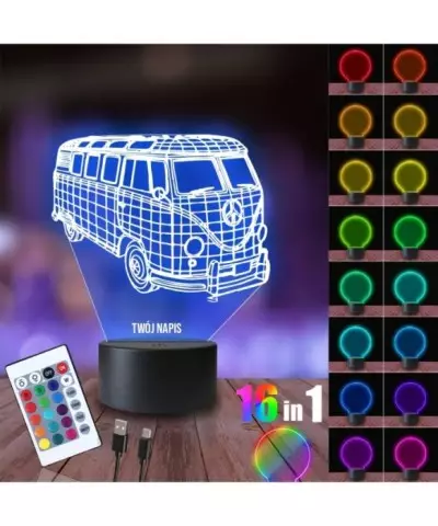 Lampka Nocna 3D LED LAMP Samochód Ogórek Volkswagen