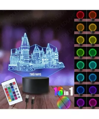 Lampka Nocna 3D LED LAMP Harry Potter Hogwart