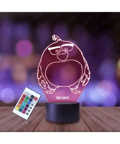 Lampka Nocna 3D LED LAMP Angry Birds Bomba