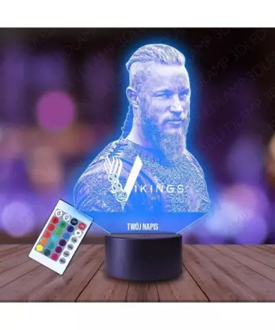 Lampka Nocna 3D LED LAMP Wikingowie Ragnar