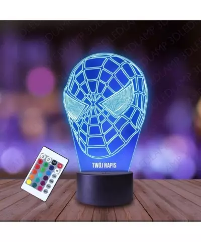 Lampka Nocna 3D LED LAMP Spider-Man Maska