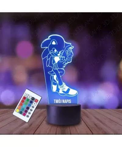 Lampka Nocna 3D LED LAMP Sonic Błyskawica