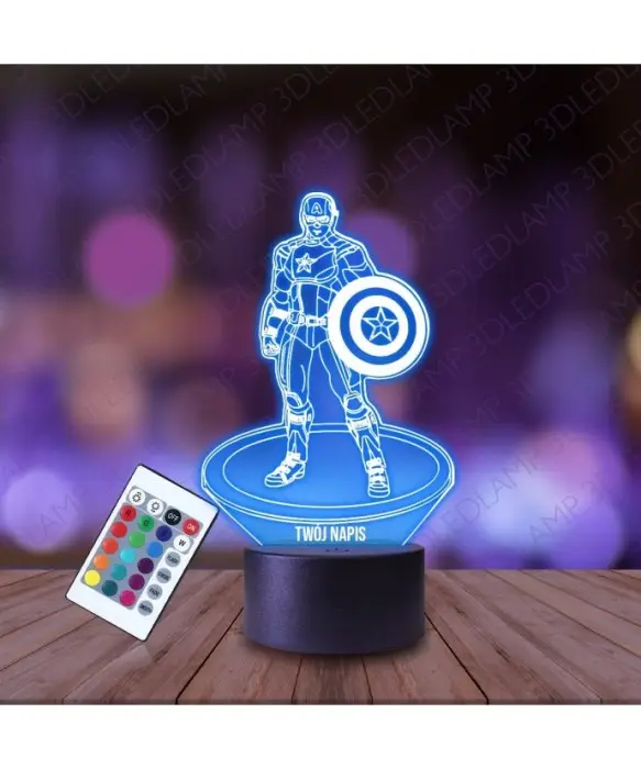 Lampka Nocna 3D LED LAMP Kapitan Ameryka