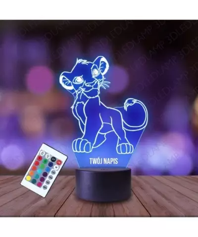 Lampka Nocna 3D LED LAMP Simba