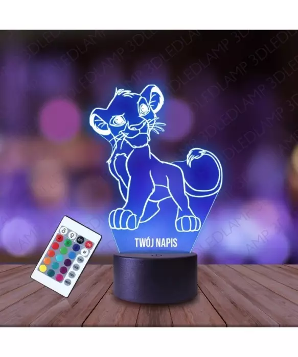 Lampka Nocna 3D LED LAMP Simba
