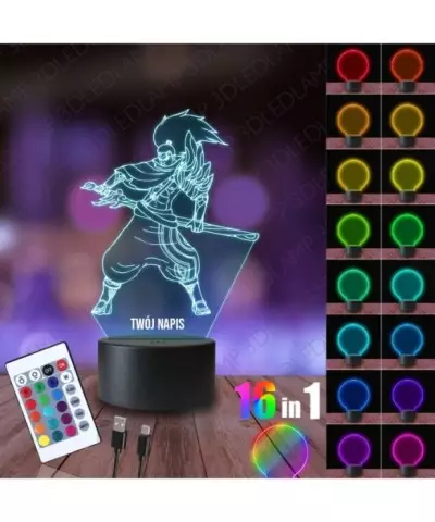 Lampka Nocna 3D LED LAMP League of Legends Yasuo