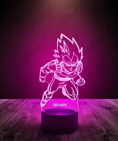 Lampka LED 3D Plexido Dragon Ball Vegeta SSJ