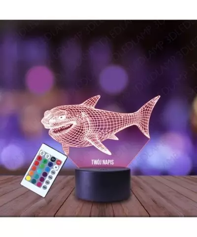 Lampka Nocna 3D LED LAMP Rekin
