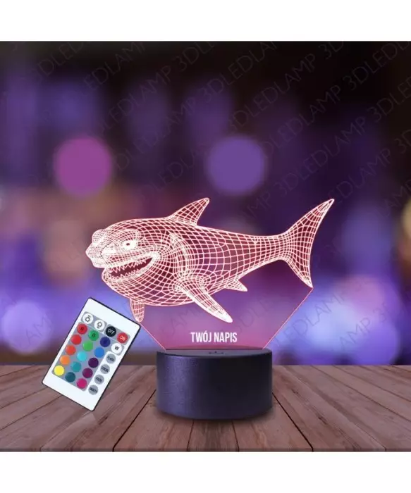 Lampka Nocna 3D LED LAMP Rekin