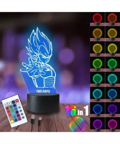 Lampka Nocna 3D LED LAMP Dragon Ball Vegeta