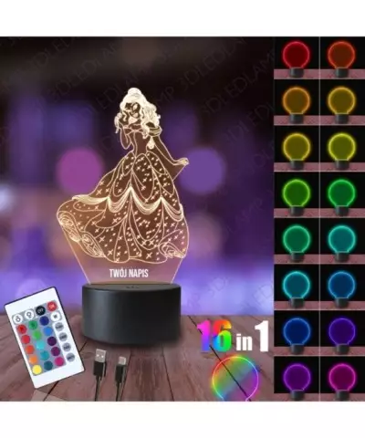 Lampka Nocna 3D LED LAMP Bella