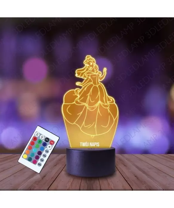 Lampka Nocna 3D LED LAMP Księżniczka Bella