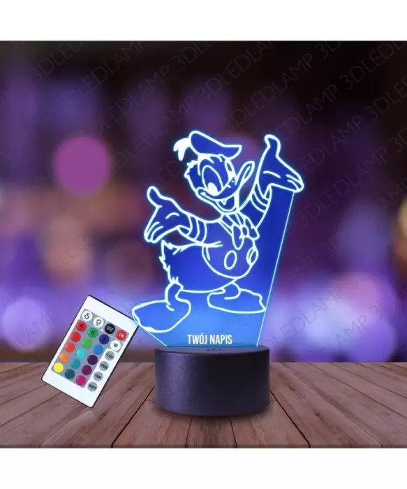 Lampka Nocna 3D LED LAMP Kaczor Donald
