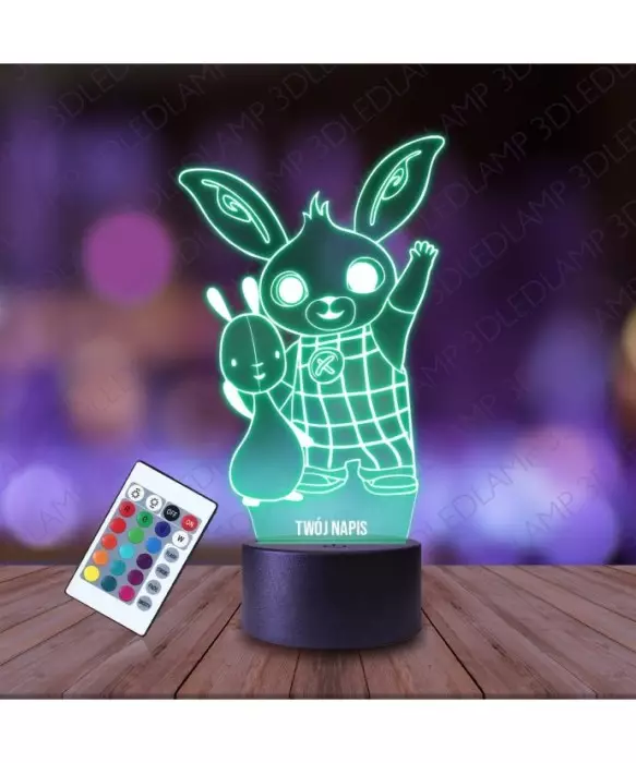 Lampka Nocna 3D LED LAMP Królik Bing i Flop