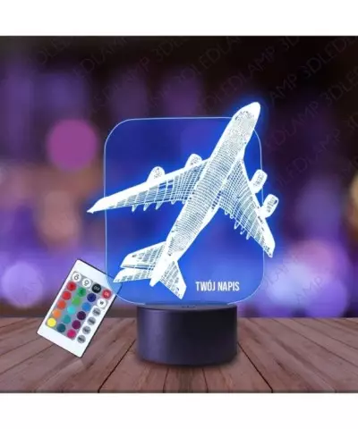 Lampka Nocna 3D LED LAMP Samolot