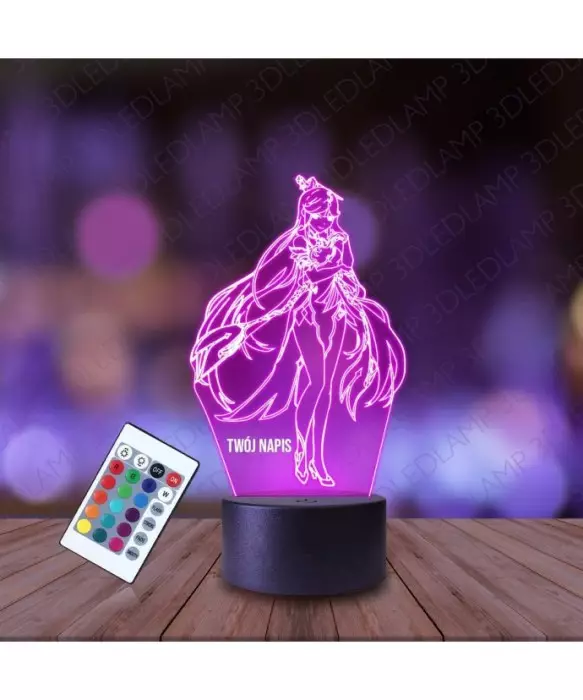 Lampka Nocna 3D LED LAMP Genshin Impact Ningguang