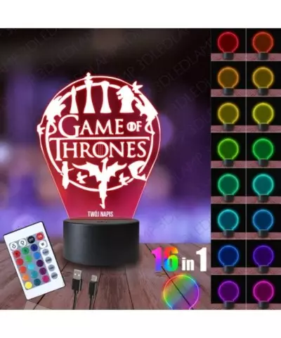 Lampka Nocna 3D LED LAMP Gra o Tron Logo