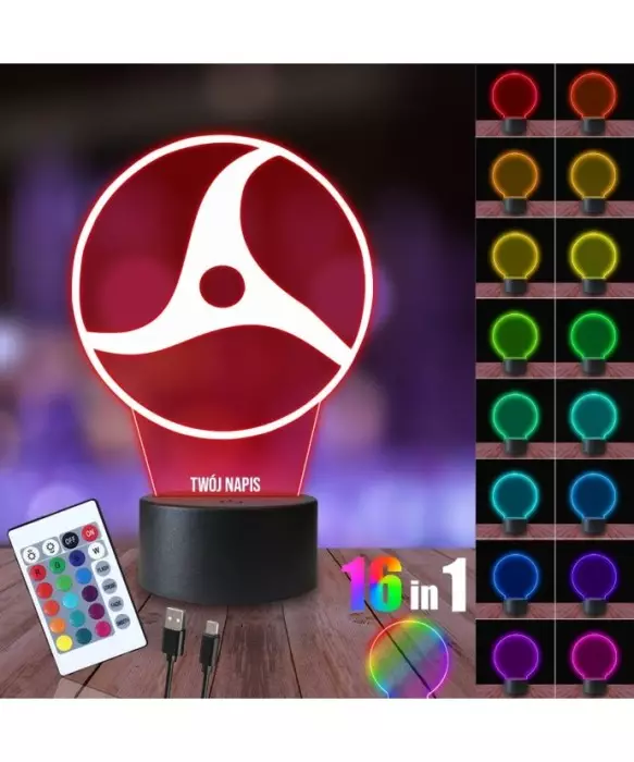 Lampka Nocna 3D LED LAMP Uchiha Itachi Znak