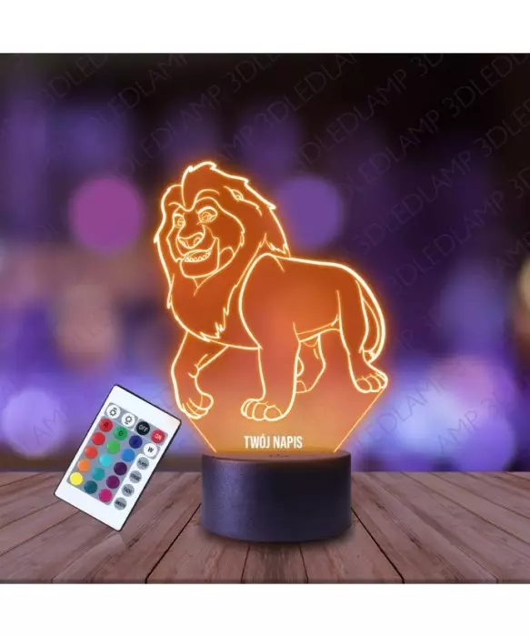 Lampka Nocna 3D LED LAMP Mufasa